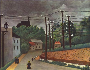 Vista de Malakoff Hauts de Seine 1903 Henri Rousseau Postimpresionismo Primitivismo ingenuo Pinturas al óleo